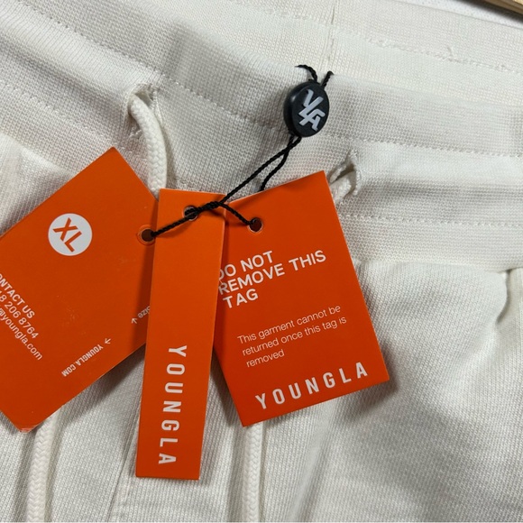 Young La BAGGY Sweatpants Comfort Unisex XL Joggers Cream NEW With TAGS - Picture 5 of 10